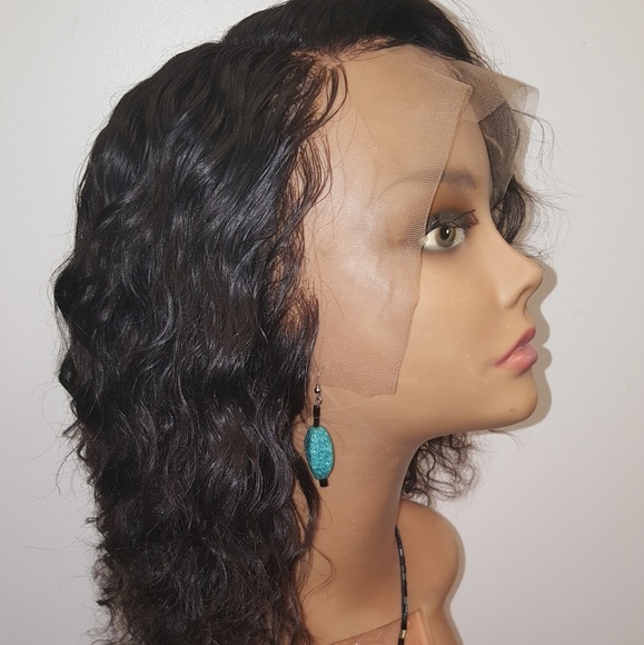 New 100% Virgin Human Hair Deep Wave Frontal Wig - 12 inches - Picture 5 of 6